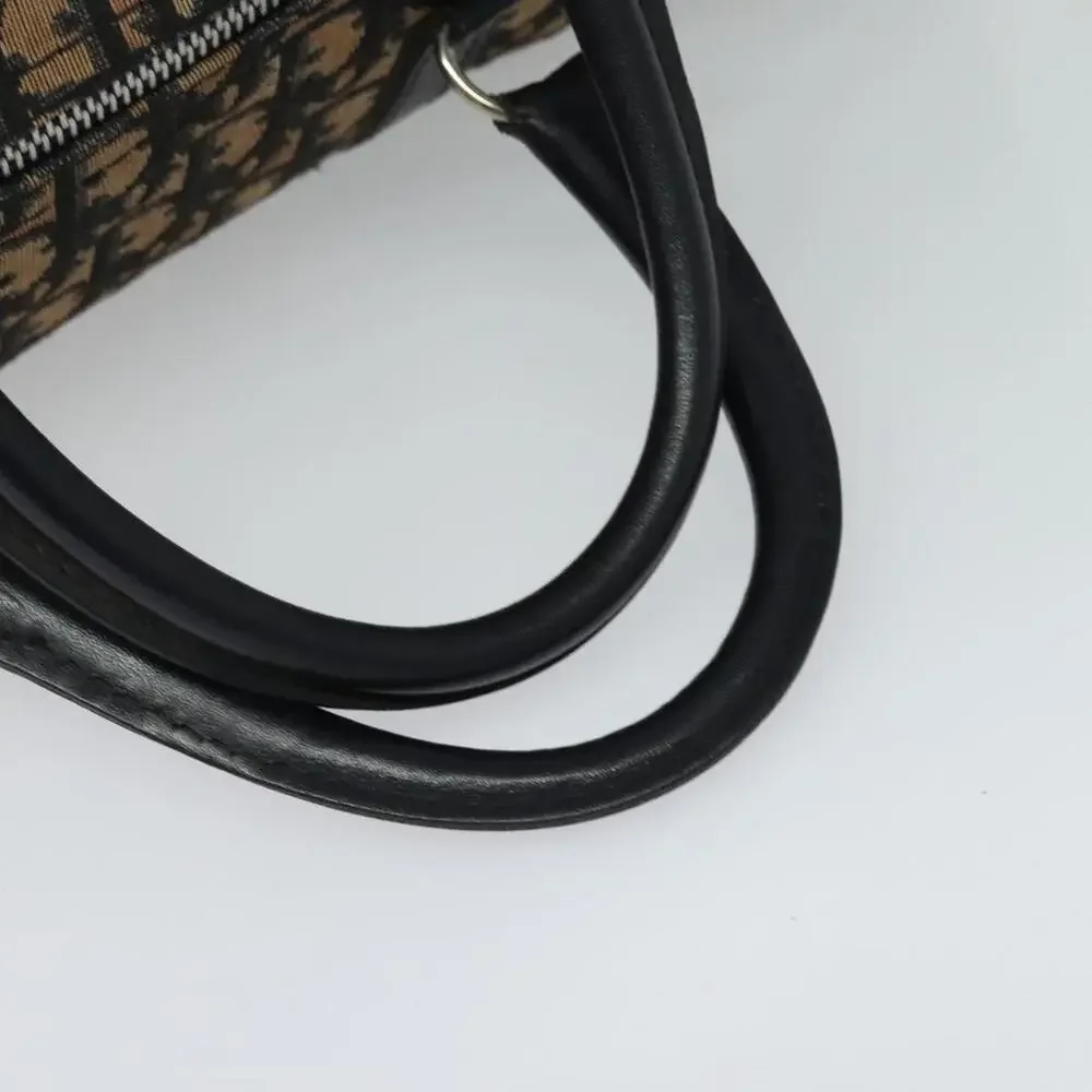 DIOR Trotter Canvas Boston Bag Navy Silver